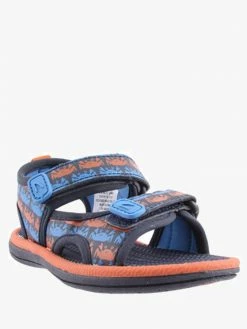 Clarks Kids AC112 FISHER NAVY/TANGERINE