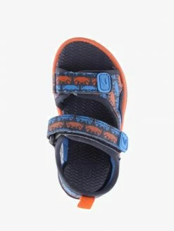 Clarks Kids AC112 FISHER NAVY/TANGERINE