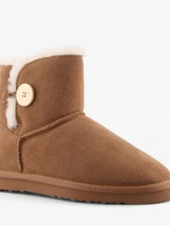 Grosby F160 BUTTON UGG CHESTNUT