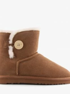 Grosby F160 BUTTON UGG CHESTNUT