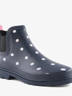 Grosby Women F202 MOLLY NAVY SPOT GUMBOOT