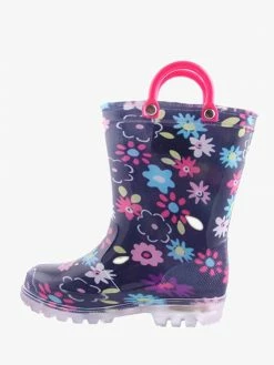 Grosby Kids FC53 DAISY LIGHTS NAVY GUMBOOT