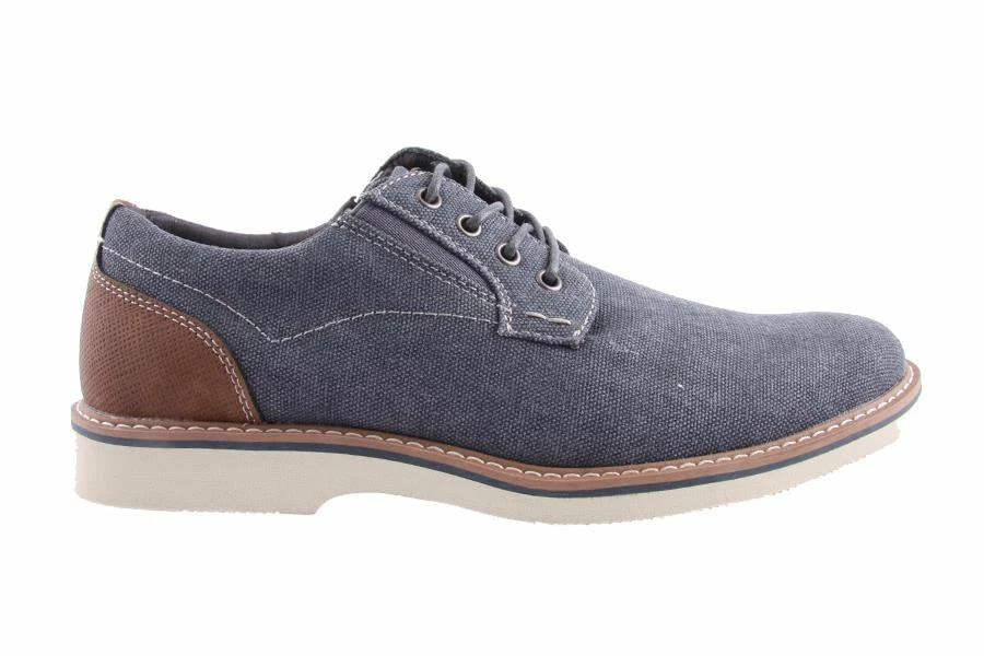 Florsheim Men JM303 BARKLAY PLAIN CANVAS DARK BLU 2 Florsheim Men JM303 BARKLAY PLAIN CANVAS DARK BLU