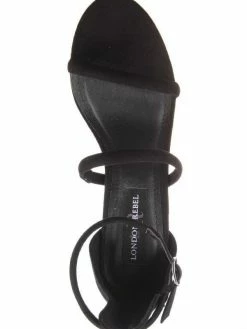 London Rebel Women L3229 BRIGHTLIGHT BLACK SUEDE