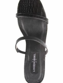 London Rebel Women L3465 SAVINA BLACK CROC