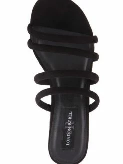 London Rebel Women L3471 GIZAA BLACK SUEDE