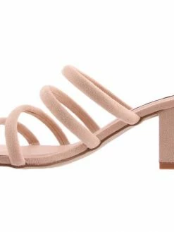London Rebel L3472 GIZAA NUDE SUEDE/CLEAR Women