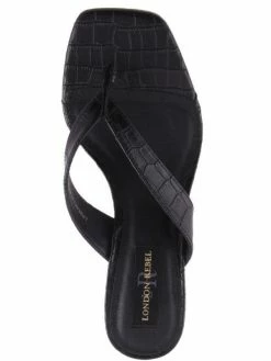 London Rebel Women L3636 BEKKY BLACK CROC