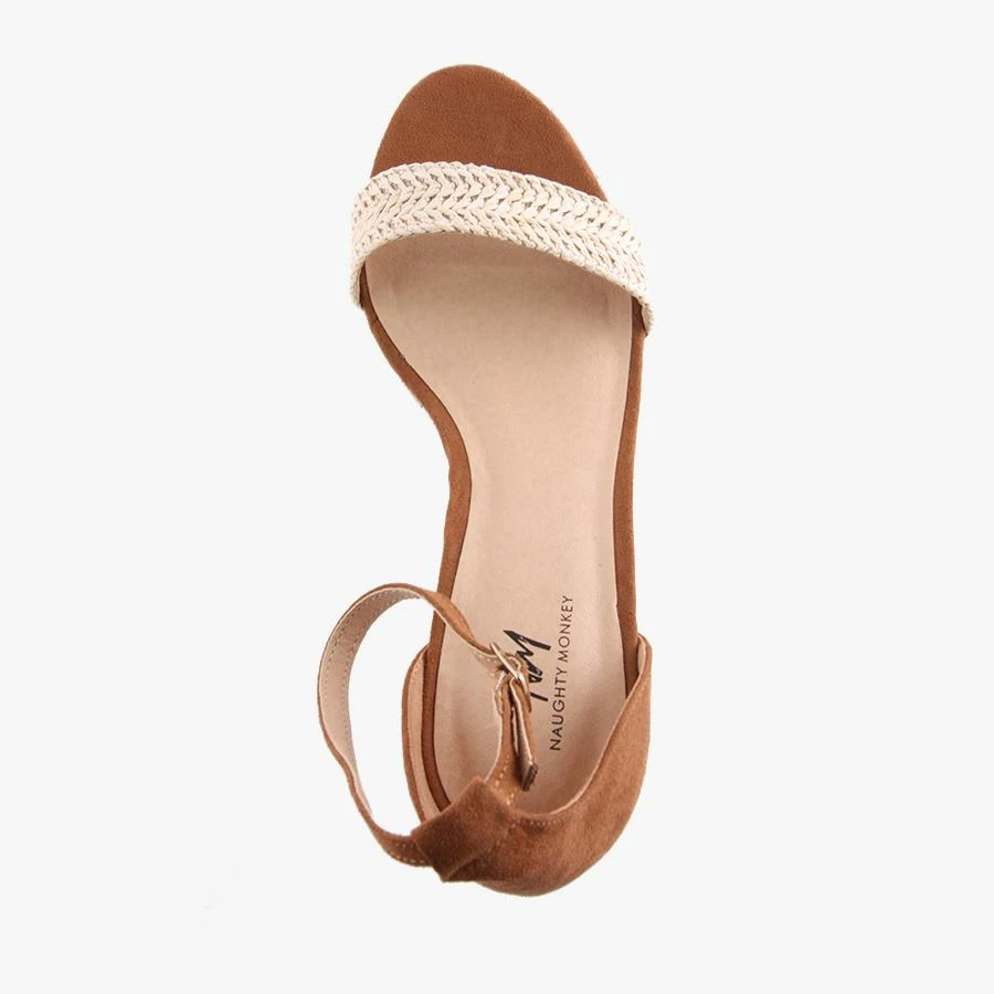 Naughty Monkey Women L3794 AMARA TAN SUEDE/RAFFIA 4 Naughty Monkey Women L3794 AMARA TAN SUEDE/RAFFIA