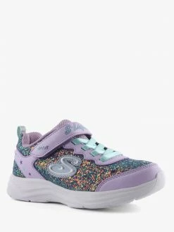 Skechers Kids SC1 GK-GLITTER N GLOW LAVENDER/AQU
