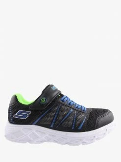 Skechers SC473 DYNAMIC-FLASH BLACK/BLUE/LIME Kids