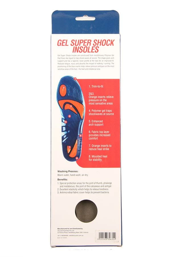 Shucare SHUC24 GEL SUPER SHOCK INSOLES Accessories 2 Shucare SHUC24 GEL SUPER SHOCK INSOLES Accessories