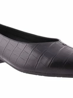 Hush Puppies Women T1005 SOLANA BLACK CROC